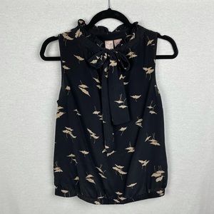 🎉HP🎉 ANTHRO 100% SILK NECK-TIE TOP Sz M